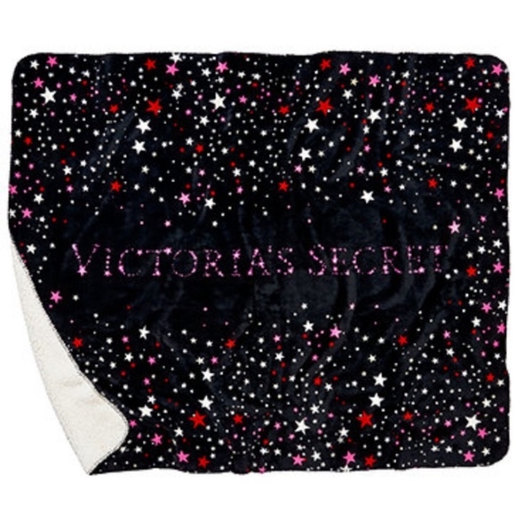 PINK Victoria's Secret Bedding New Victorias Secret Star Sherpa